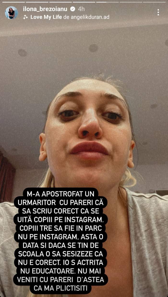 Ilona Brezoianu, replică savuroasă după ce a fost criticată de un internaut pentru ce scrie pe Instagram: „Sunt actriță, nu educatoare”. Ce a deranjat-o pe vedetă / FOTO