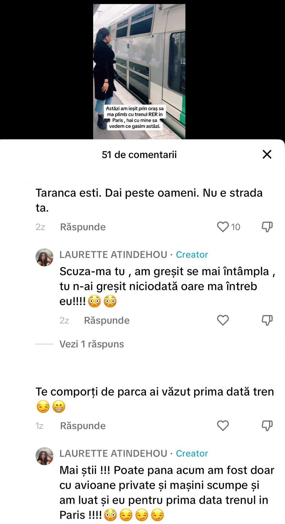 „Te comporți de parcă vezi prima dată tren”. Laurette, criticată de fani pentru un videoclip filmat pe peron, în Paris. Cum i-a luat peste picior pe fani / FOTO