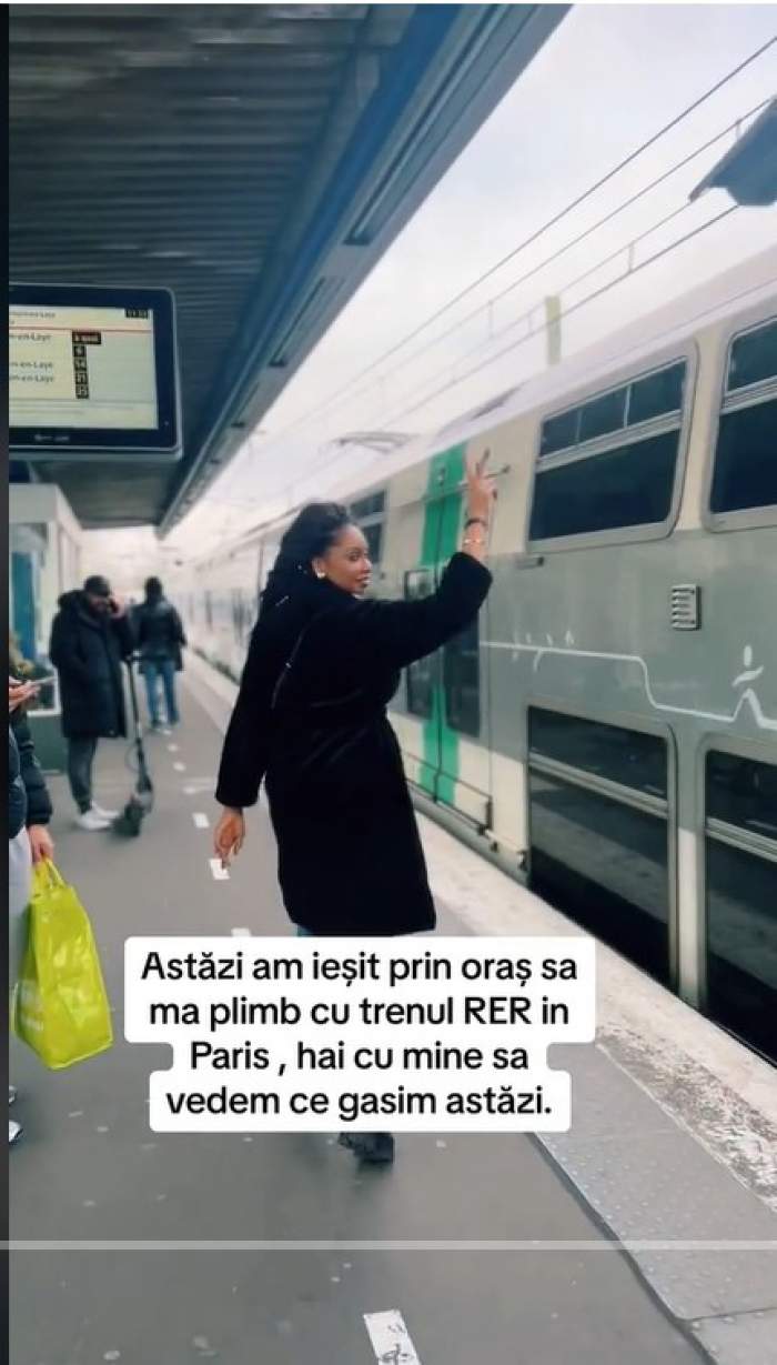 „Te comporți de parcă vezi prima dată tren”. Laurette, criticată de fani pentru un videoclip filmat pe peron, în Paris. Cum i-a luat peste picior pe fani / FOTO