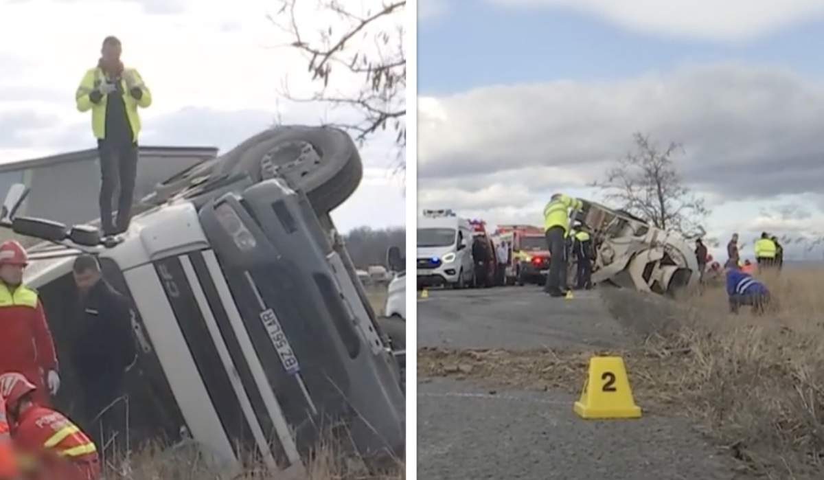 Accident grav pe Drumul European 85, în județul Buzău Un tânăr de 33 de ani a murit, după ce betoniera pe care o conducea s-a răsturnat