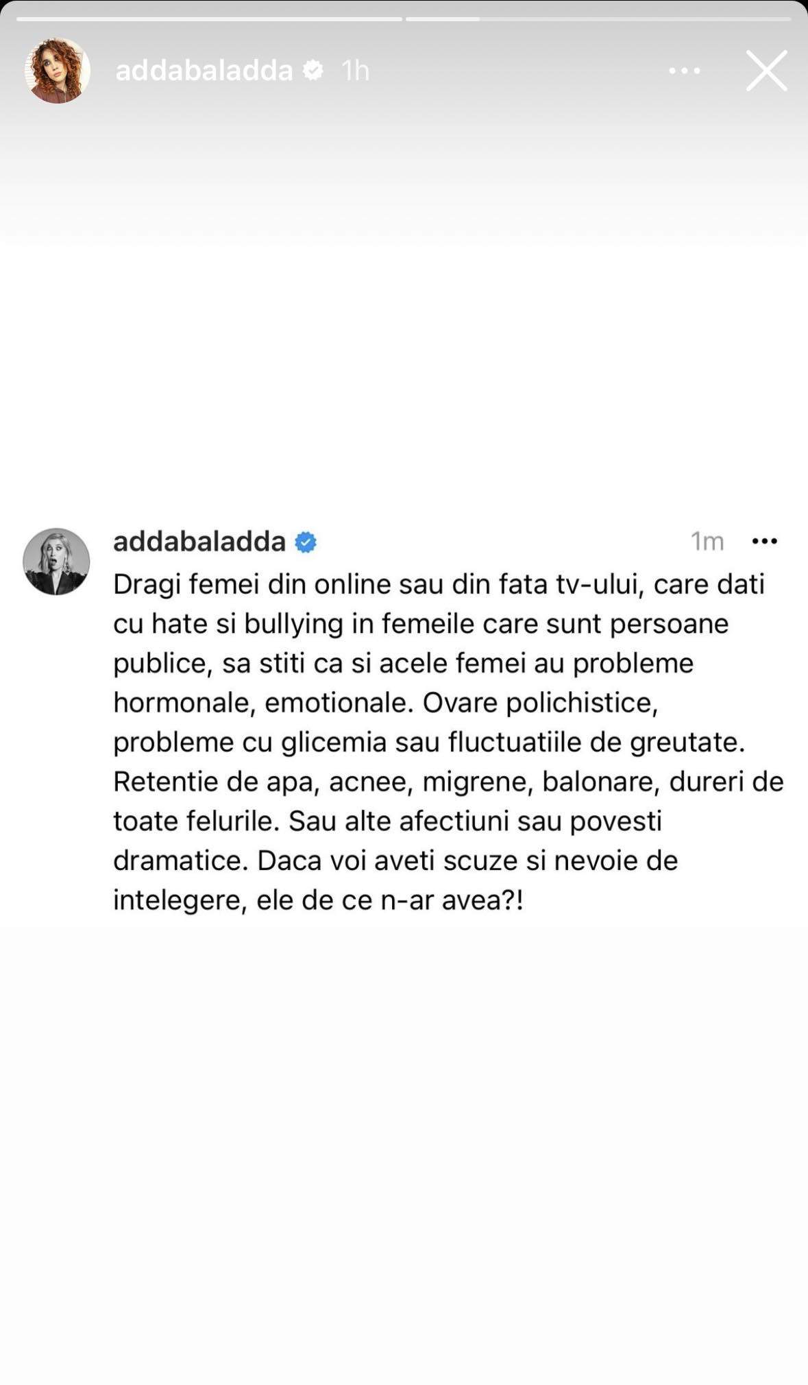 Adda este revoltată pe cei care judecă