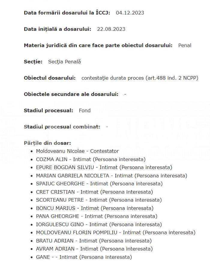 Decizie definitivă în dosarul în care este citat Gino Iorgulescu / Curtea Supremă a stabilit un termen clar