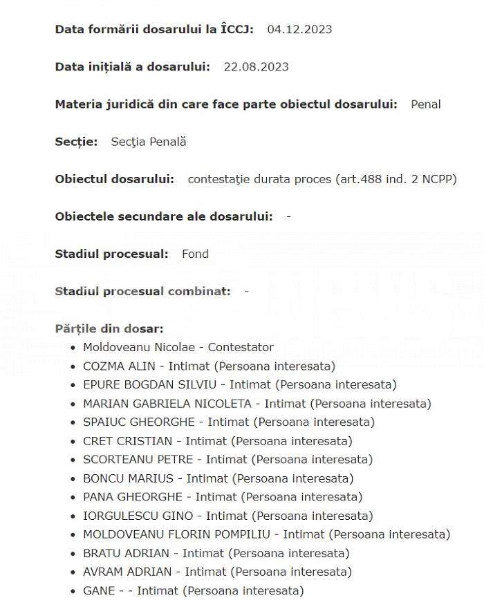 Decizie definitivă în dosarul în care este citat Gino Iorgulescu / Curtea Supremă a stabilit un termen clar