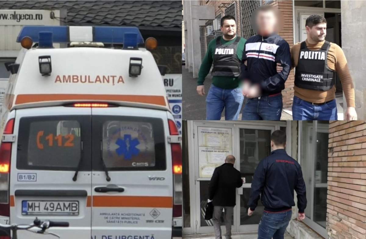 Crima in Mehedinţi Colaj foto din trei imagini cu crima din Mehedinţi