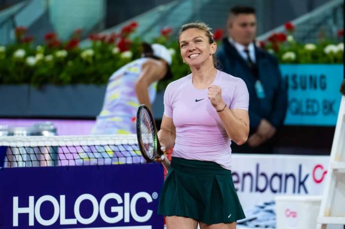 Imagine cu Simona Halep de pe terenul de tenis