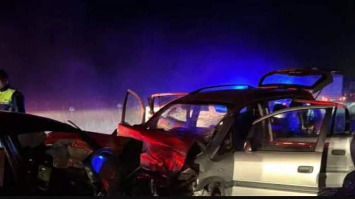mașina implicată în accidentul din Vrancea