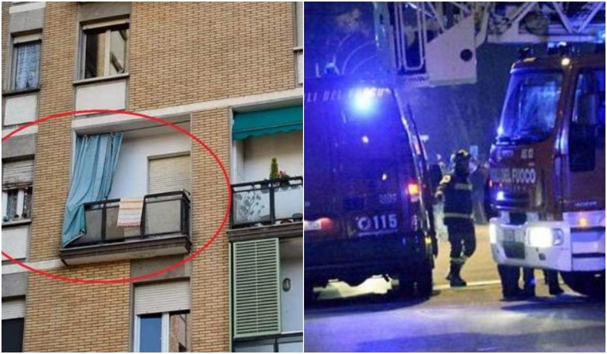 Apartamentul unde a izbucnit incendiul din Bologna, Italia