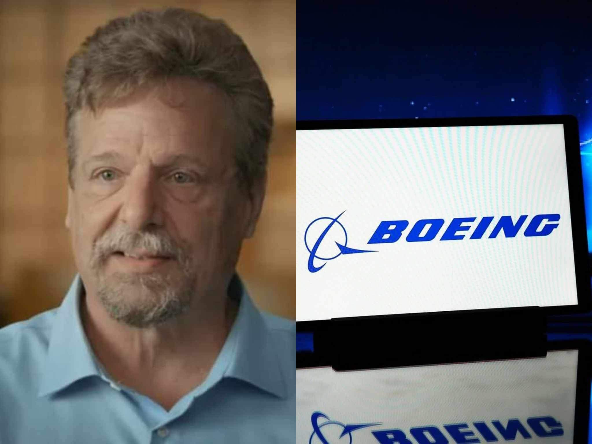 John Barnett și sigla Boeing