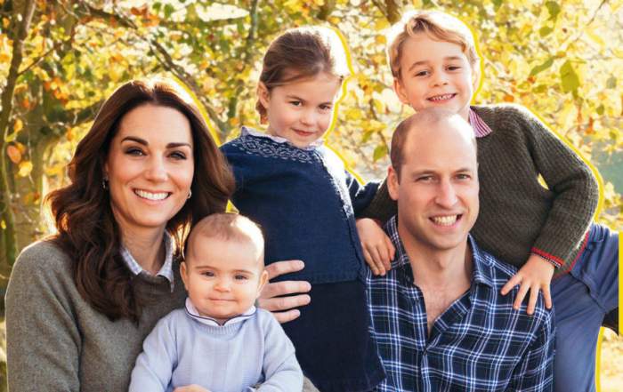 Imagine cu Prințul William si Kate Middleton si copiii lor