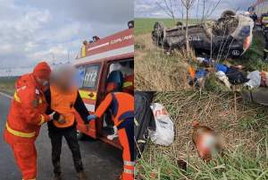 Accident cumplit în Constanța! Un bărbat de 59 de ani, angajatul unei firme de pază, a murit pe loc după ce s-a răsturnat cu maşina / FOTO