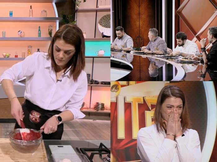 Colaj foto din imagini cu Lucica Susanu la Chefi la cuțite