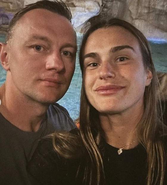 Imagine cu Konstantin Koltsov si Aryna Sabalenka