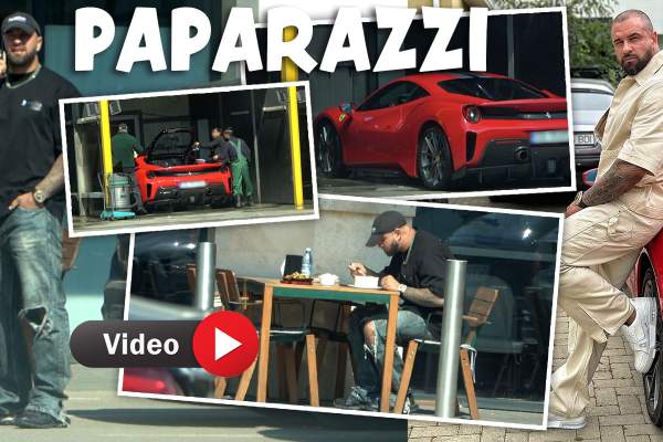 Când ai mașină de aproape jumătate de milion de euro, toată lumea este la dispoziția ta! Cât de respectat este Alex  Bodi, când își face apariția cu bolidul de lux / PAPARAZZI
