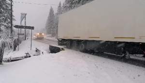 A început să ningă în mai multe locuri din România! Avertisment pentru șoferi, după ce stratul de zăpadă a acoperit șoselele: ”Nu plecați la drum dacă...” / FOTO