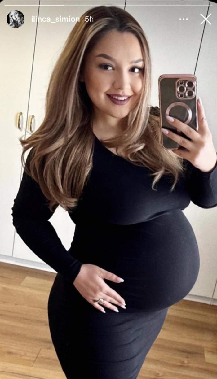 Ilinca Simion cu burtica de gravidă