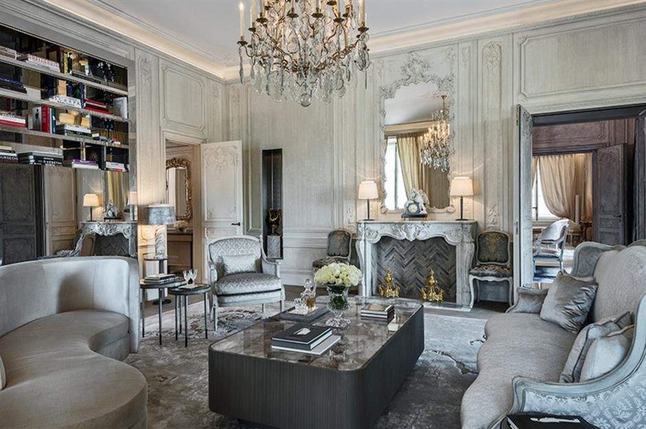 Imagine cu apartamentul lui Karl Lagerfeld din Paris