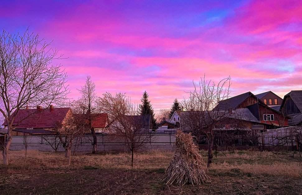 Cerul a fost spectaculos în țara noastră