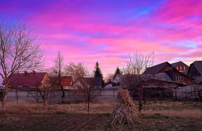 Cerul a fost spectaculos în țara noastră