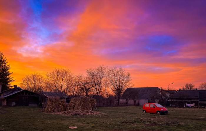 Cerul a fost spectaculos în țara noastră