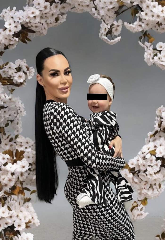Imagine cu Bianca Pop si fiica sa