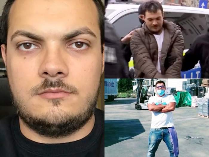 Colaj foto din trei imagini cu tânărul de 28 de ani, Drobeta-Turnu Severin, care și-a ucis cu bestialitate mama