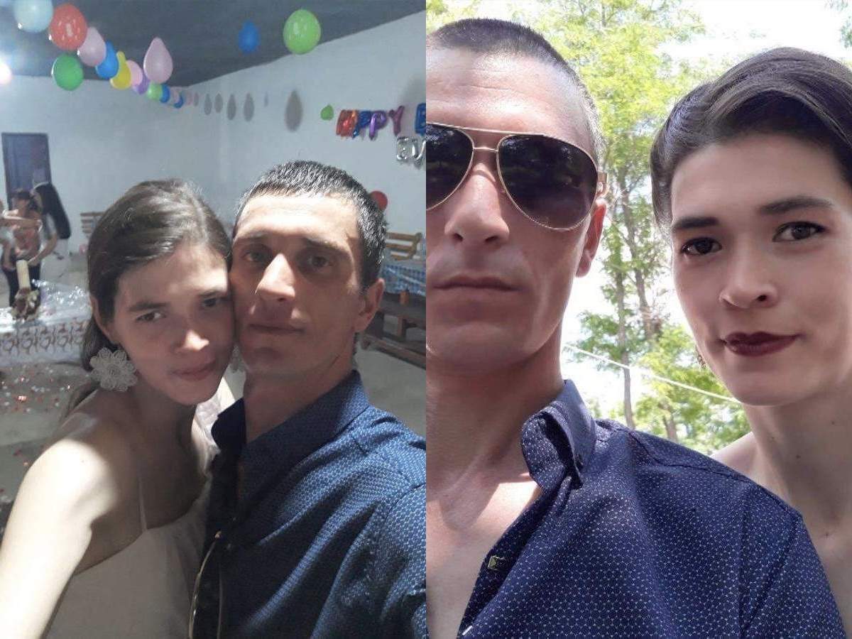 Colaj foto din doua imagini cu părinții din Prahova care și-au ucis fetița cu apă clocotită