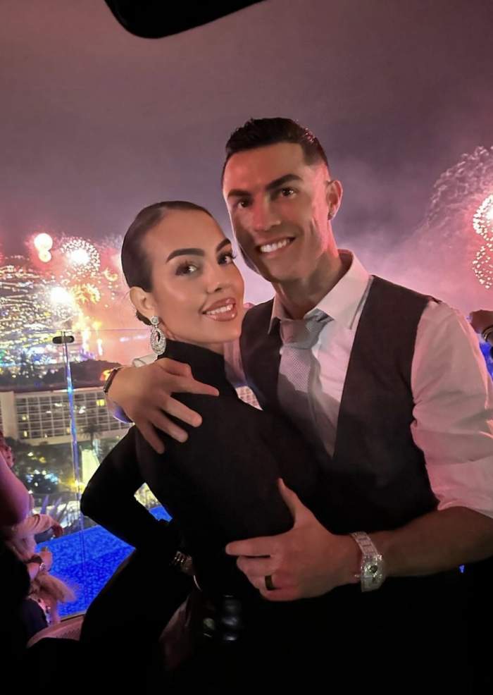 Imagine cu Georgina Rodriguez si Cristiano Ronaldo de Revelion