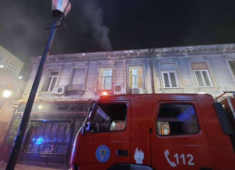 Incendiu în Centrul Vechi din Capitală