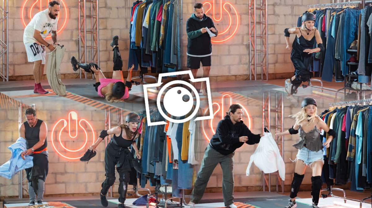 Concurenții de la Power Couple România Imagine cu concurenții de la Power Couple in timpul probelor