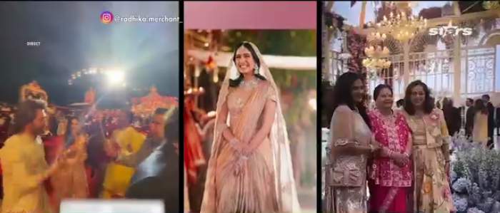 Captură de ecran cu imagini de la cea  mai scumpă nuntă din lume