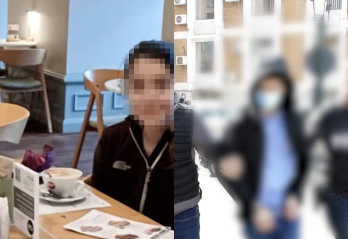 Colaj foto din doua imagini cu Robert, olimpicul de 16 ani, din Drobeta Turnu-Severin, care şi-a înjunghiat colega de clasă pe stradă, si aceasta