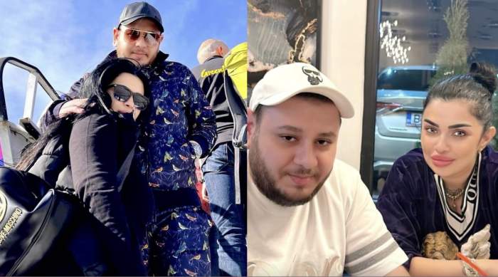 Colaj foto din doua imagini cu Raluca Drăgoi si partenerul ei