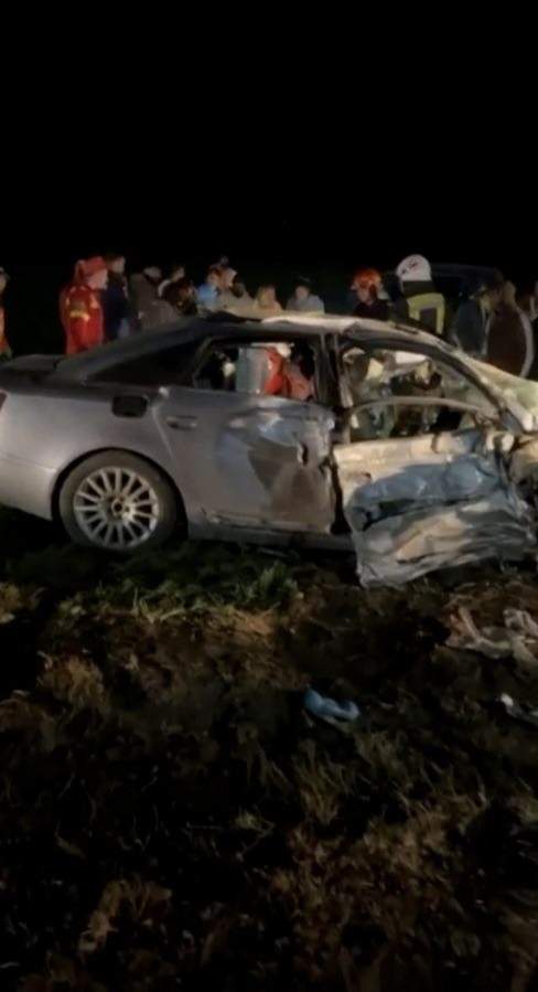 Imagine de la locul accidentului din Giurgiu