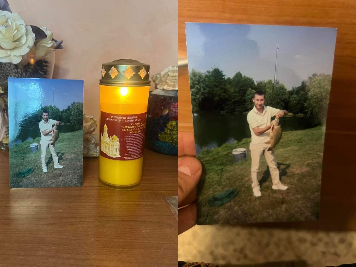 Colaj cu două fotografii cu Patronel, românul care a murit în explozia din Italia