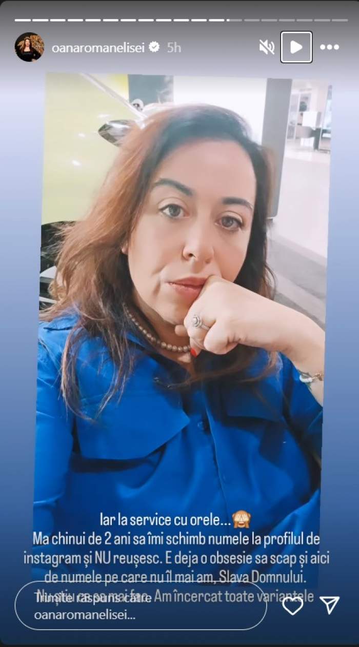 Cât de greu îi este Oanei Roman să scape de numele Elisei de pe Instagram. A reușit mai repede decât credea să își schimbe actele: „Nu știu ce să mai fac”