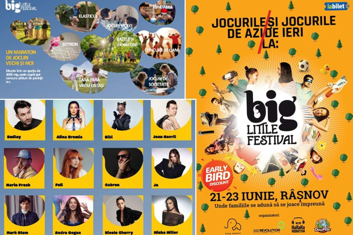 Big Little Festival, singurul festival din Europa de Est dedicat exclusiv conexiunii dintre părinți și copii va avea loc la Râșnov, între 21-23 iunie