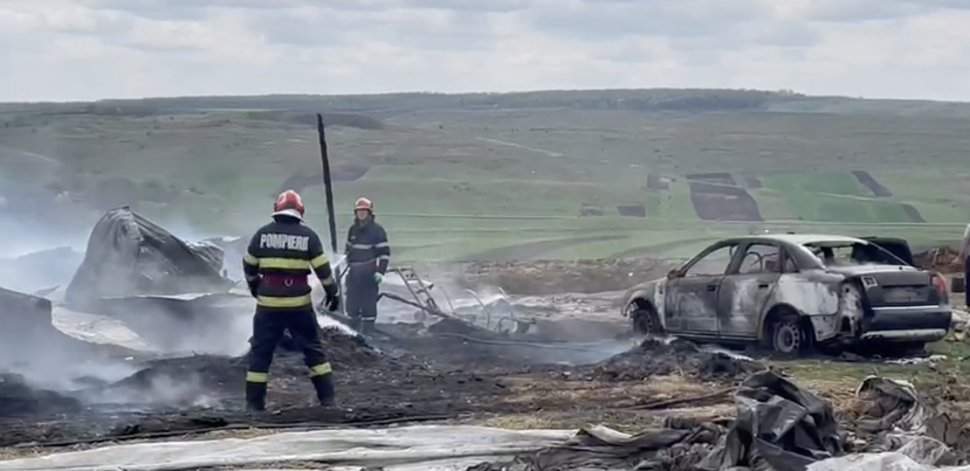 imagine de la locul incendiului