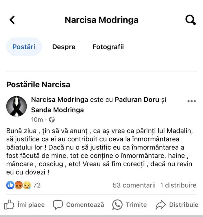 mesajul fostei sale iubite