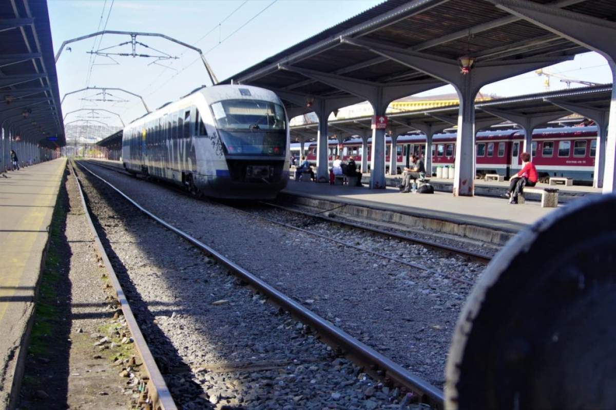 Imagine cu tren de la Gara de Nord