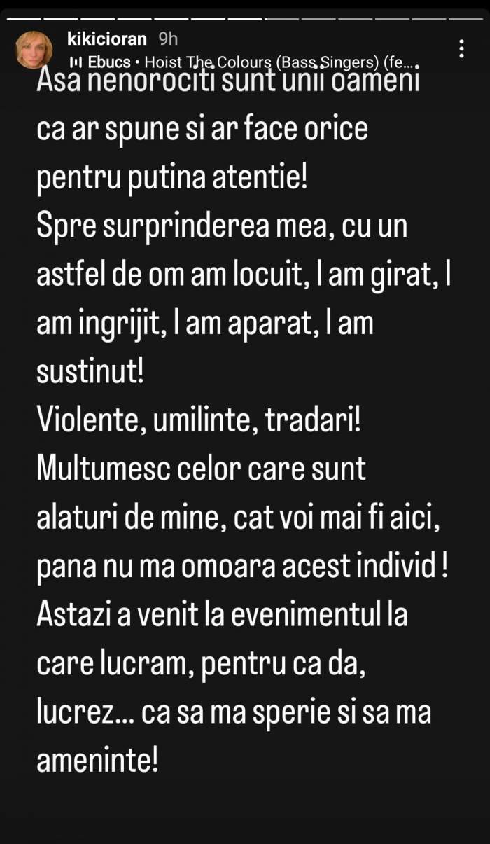 Cristina Cioran, momente de panică din cauza fostului iubit. Alex Dobrescu a venit după ea la un eveniment: „Până nu mă omoară acest individ...” / FOTO