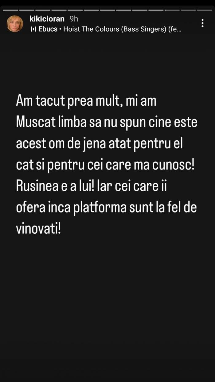 Cristina Cioran, momente de panică din cauza fostului iubit. Alex Dobrescu a venit după ea la un eveniment: „Până nu mă omoară acest individ...” / FOTO