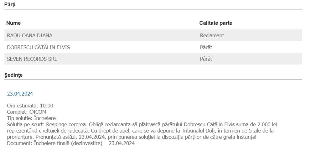 Oana Radu, ghinion într-unul din procesele cu fostul soț, Cătălin Dobrescu! Cântăreața trebuie să-i dea bani bărbatului, după ce l-a dus în fața judecătorilor!