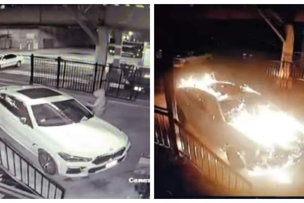 Gest extrem făcut de o femeie. După ce nu a mai găsit loc la programare pentru gene, a incendiat mașina proprietarei salonului de înfrumusețare / VIDEO