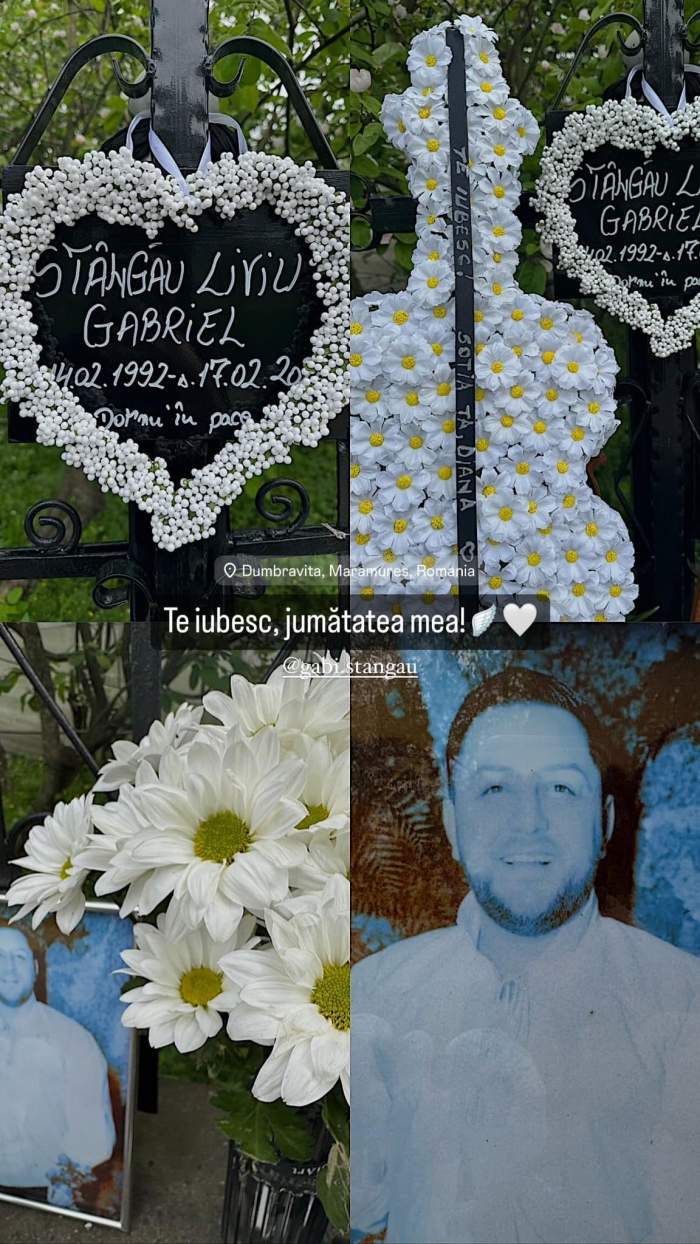 Ce a făcut soția lui Gabi Stângău cu cel mai de preț obiect al violonistului: „Ceva mai special...”. Diana Berințan a fost la mormântul lui din nou / FOTO