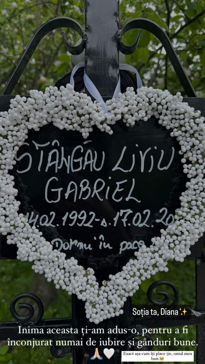 Ce a făcut soția lui Gabi Stângău cu cel mai de preț obiect al violonistului: „Ceva mai special...”. Diana Berințan a fost la mormântul lui din nou / FOTO
