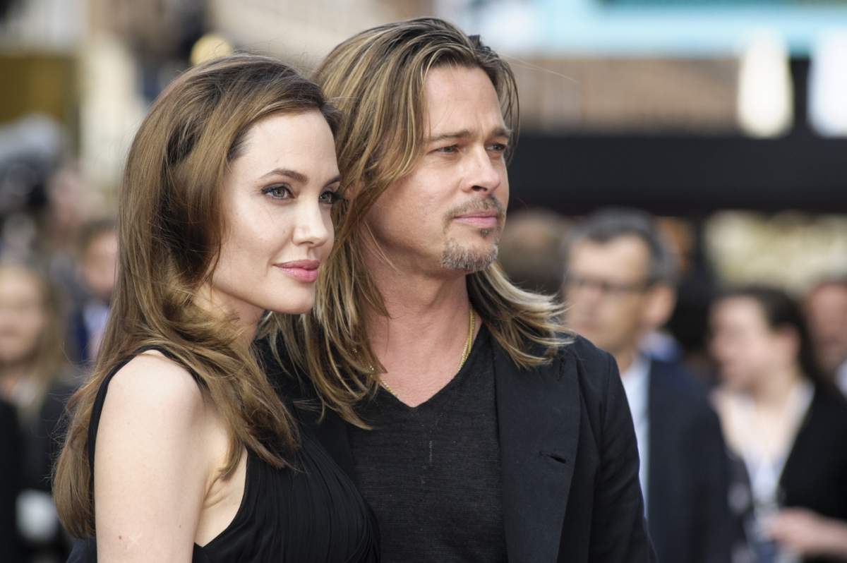 Angelina Jolie, și Brad Pitt cu părul lung