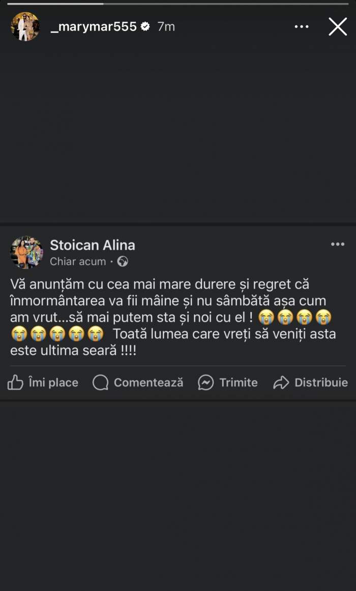 Alina Marymar a făcut o postare cutremurătoare pe Instagram