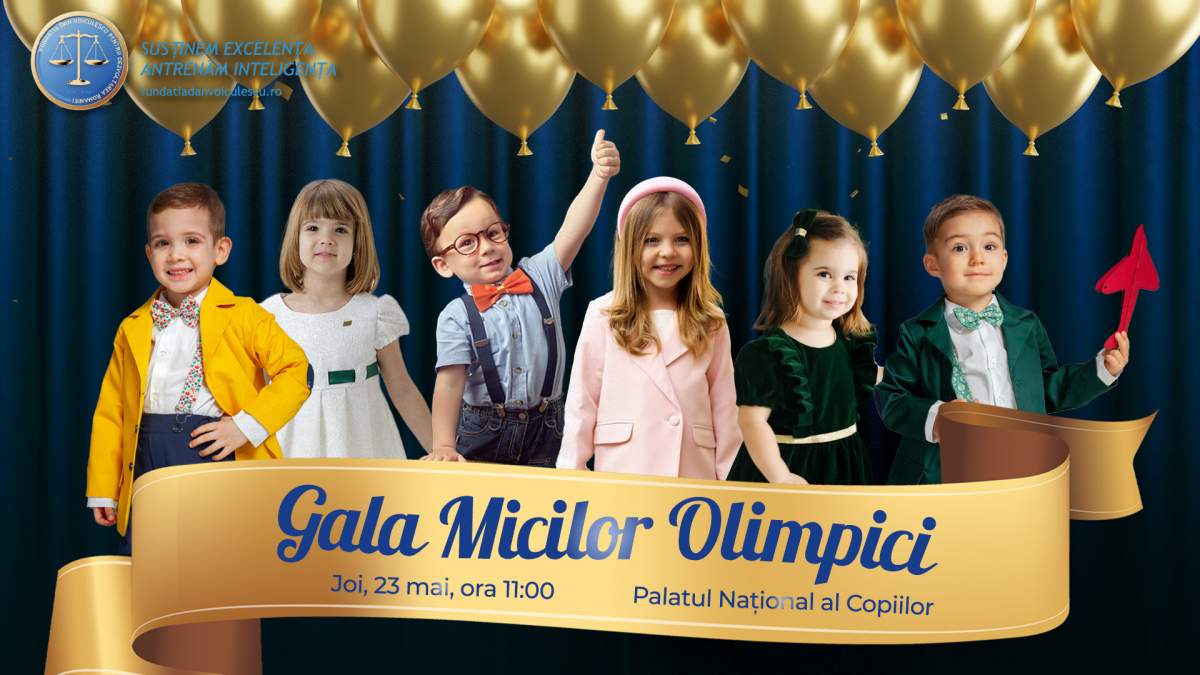 Fundația Dan Voiculescu pentru Dezvoltarea României sărbătorește excelența preșcolarilor la Gala Micilor Olimpici