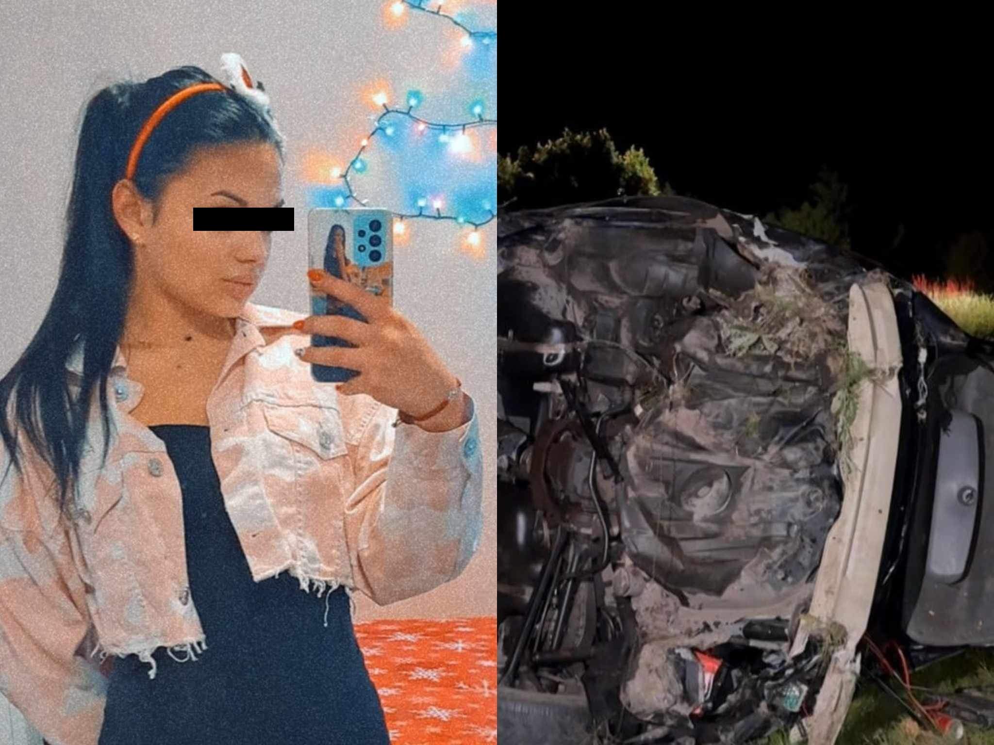 Monica și mașina de la accident