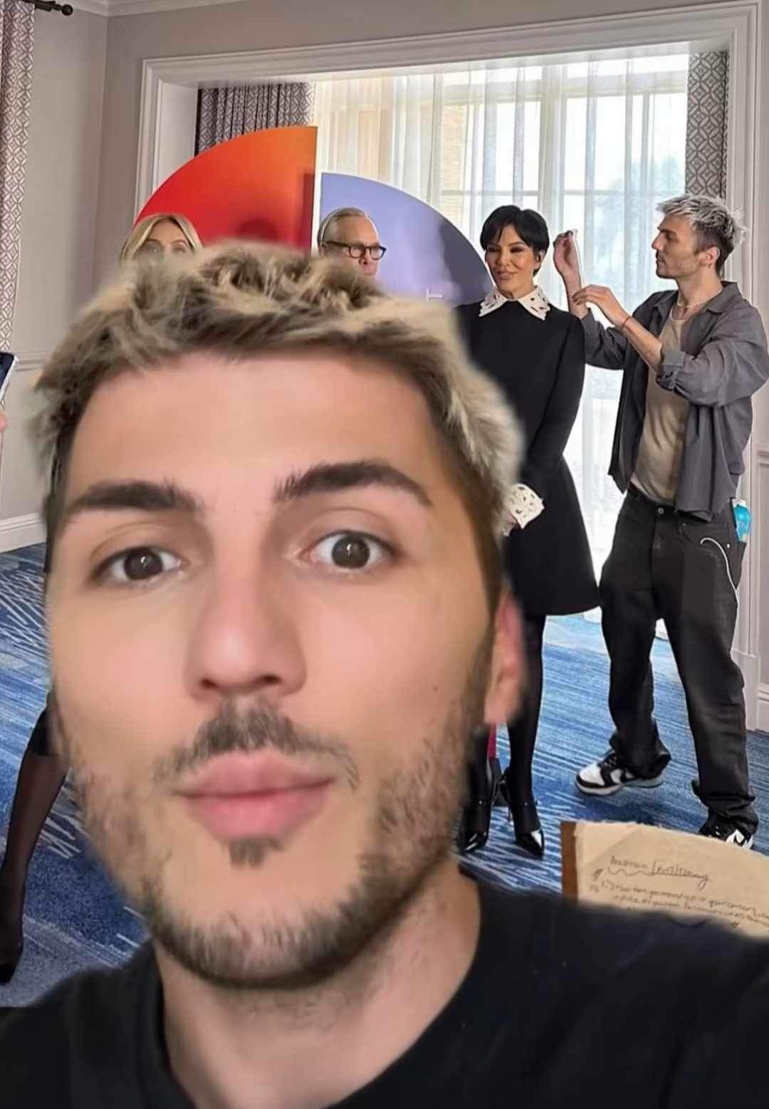 George Cozma alături de Kris Jenner